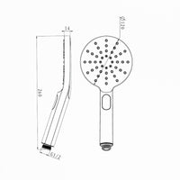 Roul 200mm Gun Metal Twin Shower Half Rail Top Inlet Round