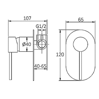 Roul Shower Mixer Chrome