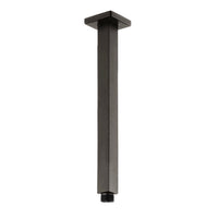 Zevio 300mm Gun Metal Ceiling Shower Arm Square