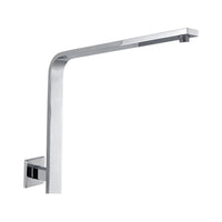 Zevio Chrome Gooseneck Shower Arm Square