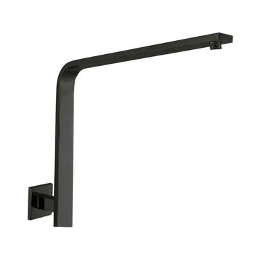 Zevio Matte Black Gooseneck Shower Arm Square