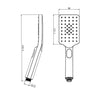 Zevio 200mm Matte Black Twin Shower On Rail Bottom Inlet Square