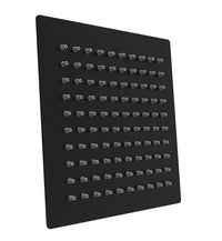 Zevio 250mm Matte Black Shower Head Stainless Steel Square
