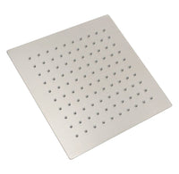 Zevio 250mm Brushed Nickel Shower Head Stainless Steel Square