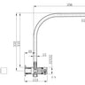 Taran 250mm Matte Black Twin Shower Half Rail Top Inlet Square