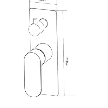 Vetto Diverter Shower Mixer Gun Metal