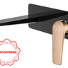 Zevio Wall Basin Mixer Matte Black & Rose Gold