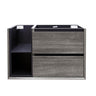 Maximo 750mm Amazon Grey Wall Hung Vanity Left Hand - Cabinet Only / Not Required / Not Required