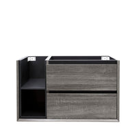 Maximo 900mm Amazon Grey Wall Hung Vanity Left Hand - Cabinet Only / Not Required / Not Required