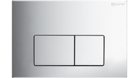 R&T Dual Flush Plate Curve Square Chrome