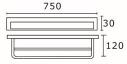 Recxis 750mm Double Towel Rail