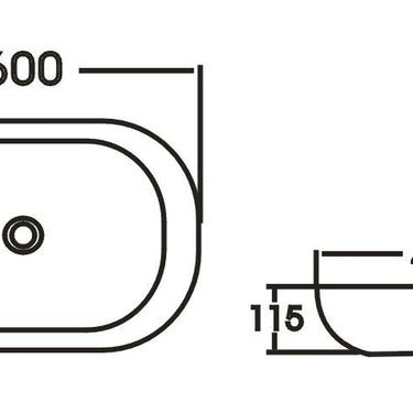 Cast Oval 600x415x115 Basin