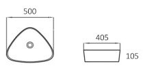 Triangle 500x405x105 Basin