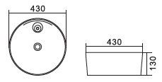 Round 430x430x130 Basin