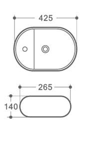 Zero Oval 425x265x140 Basin