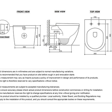 Voghera Toilet Package - WF Pan, Geberit Sigma8 Cistern (Button Sold Separately) - Standard Seat / Geberit Cistern