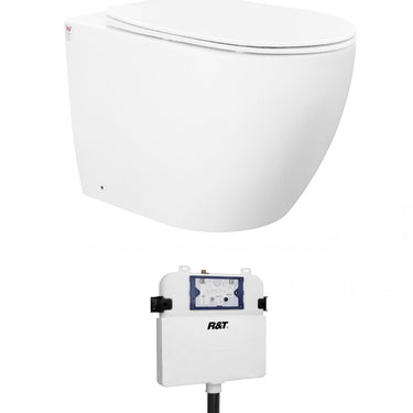 Voghera Toilet Package - WF Pan, R&T Alpha Cistern (Button Sold Separately) - Slim Seat