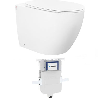 Voghera Toilet Package - WF Pan, Geberit Sigma8 Cistern (Button Sold Separately) - Slim Seat / Geberit Cistern