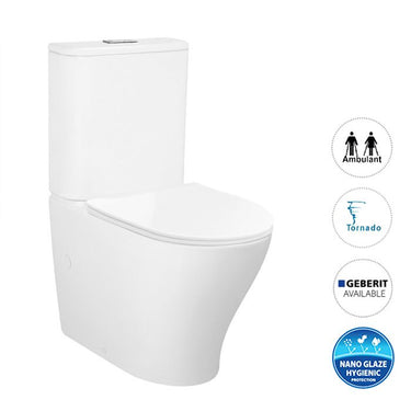 Zenitti Tornado Toilet Suite - Slim Seat / R&T Flush System