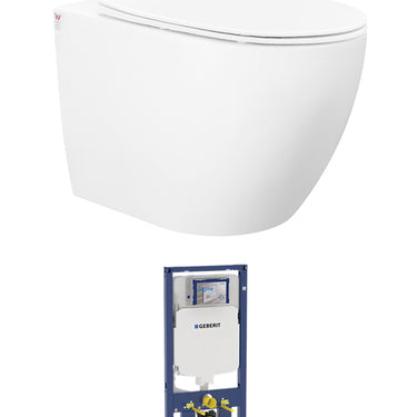 Voghera Wall Hung Pan and Geberit Cistern only (Push Plate Sold Separately) - Slim Seat / Geberit Cistern