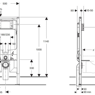 Sigma8 Counter Concealed Cistern Wall Hung Duofix Frame Front Flush 4 Stars