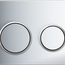 Kappa21 Dual Flush Button Round Chrome With Matt Chrome Trim