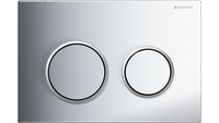 Kappa21 Dual Flush Button Round Chrome With Matt Chrome Trim