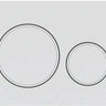 Sigma20 Dual Flush Button Round Matte White With Gloss White Trim