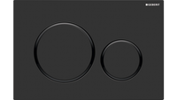 Sigma20 Dual Flush Button Round Matte Black With Gloss Black Trim