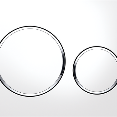 Sigma20 Dual Flush Button Round White With Chrome Trim