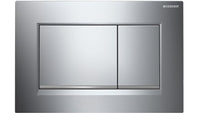 Sigma30 Dual Flush Button Square Matt Chrome With Chrome Trim