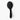 Pavia Black Handheld Shower Piece Round