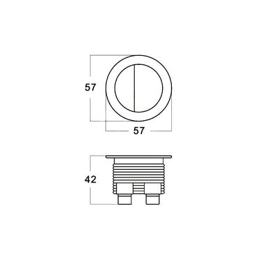 Round Toilet Flush Button Rose Gold