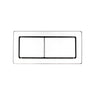 Square Toilet Flush Button Chrome