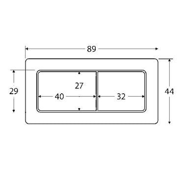 Square Toilet Button Matte White