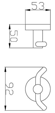 Rondo Black Double Robe Hook