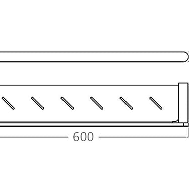 Vetto Brushed Nickel Metal Shelf