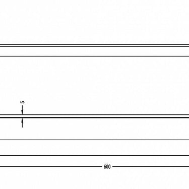 Vetto 600mm Chrome Single Towel Rail