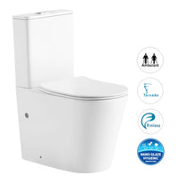 Radiant Toilet Suite Slim Seat Matt White - Slim Seat / R&T Flush System