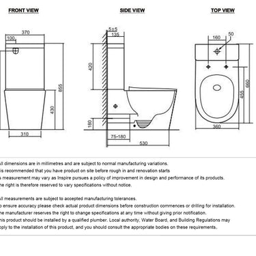 Radiant Toilet Suite Slim Seat Matt Black - Slim Seat / Geberit Flush System