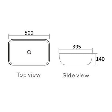 Artis Square 500x395x140 Basin