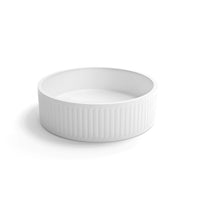 Hudson Round 400x400x120 Concrete Fluted Basin