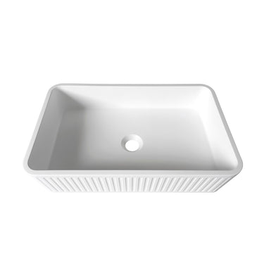 Hudson Square 520x320x120 Concrete Fluted Basin