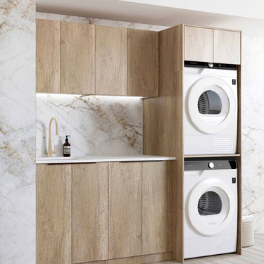 Laundry Kit 1960B Byron/Bondi Natural Oak with Matte White Top