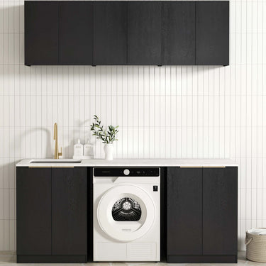 Laundry Kit 1960B Byron/Bondi Black Oak with Pure White Top
