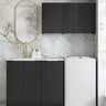 Laundry Kit 1715DR-B Byron/Bondi Black Oak with Matte White Top and 400 Drawer Unit