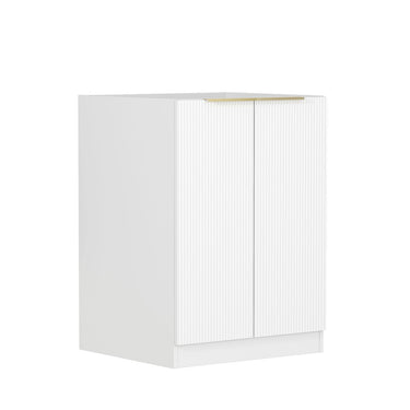 Bondi Fluted Laundry 630 White Base Cabinet