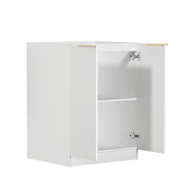Bondi Fluted Laundry 630 White Base Cabinet