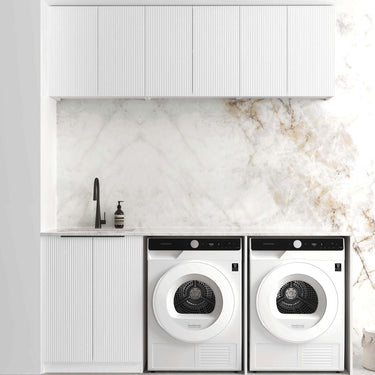 Laundry Kit 1960A Bondi Fluted White with Pure White Top