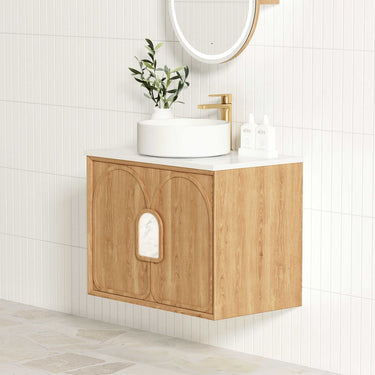 Laguna 600mm Natural American Oak Wall Hung Cabinet Only
